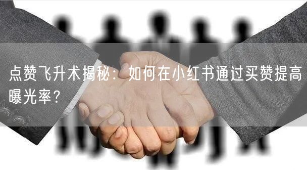 点赞飞升术揭秘：如何在小红书通过买赞提高曝光率？